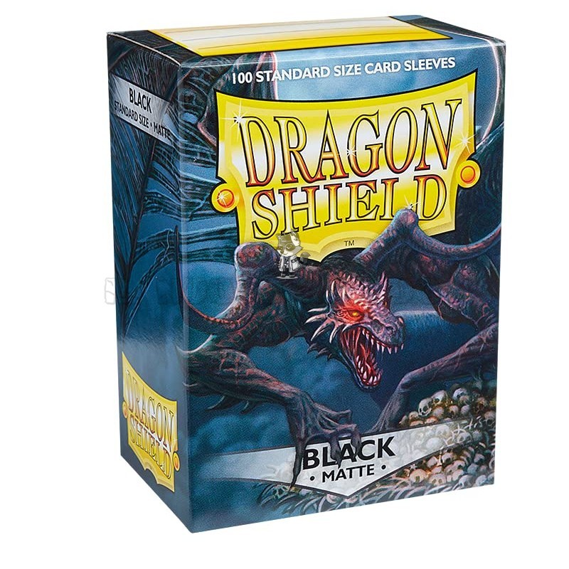 PROTECTIVE SLEEVES - Matte Black - Standard Sleeves (Dragon Shield)