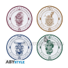 HARRY POTTER - 4 Houses - Set of 4 Plates (AbyStyle)
