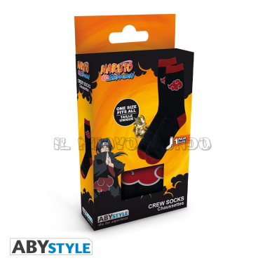 NARUTO SHIPPUDEN - Akatsuki - Black & Red Socks (AbyStyle)