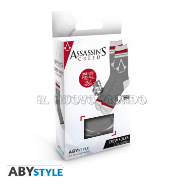 ASSASSIN'S CREED - Symbol - Gray & White Socks (AbyStyle)