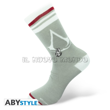 ASSASSIN'S CREED - Simbolo - Calze Grigio & Bianco (AbyStyle)