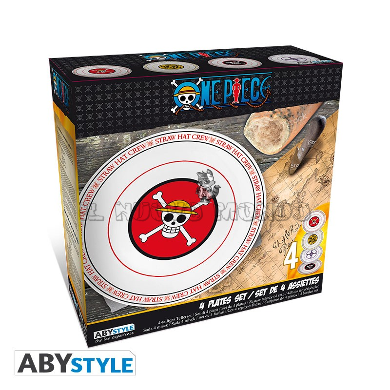 ONE PIECE - Jolly Roger - Set 4 Piatti (AbyStyle)