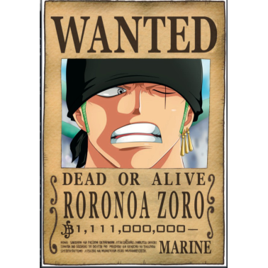 ONE PIECE - Gesucht Roronoa Zoro Wano