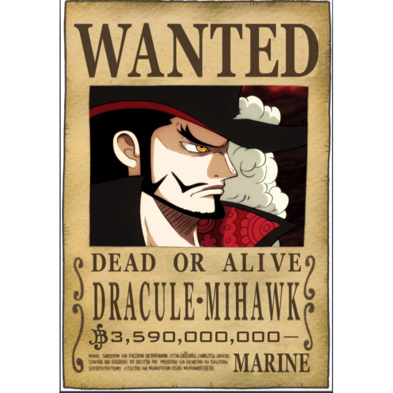 ONE PIECE - Wanted Mihawk New