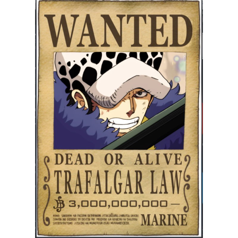 ONE PIECE - Gesucht Trafalgar Law Wano