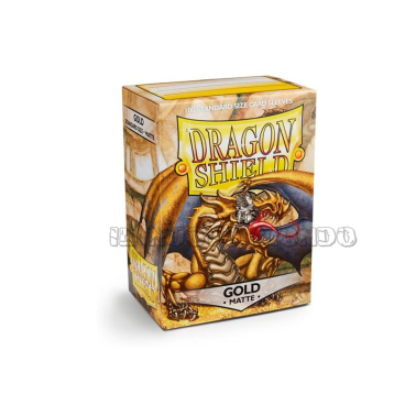 PROTECTIVE SLEEVES - Matte Gold - Standard Sleeves (Dragon Shield)