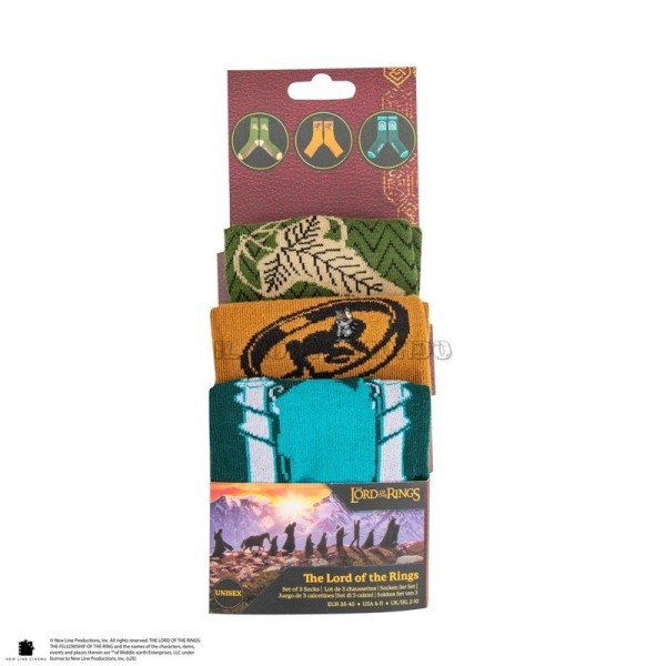 Set 3 Socken Der Herr der Ringe Offiziell | Il Nuovo Mondo Shop