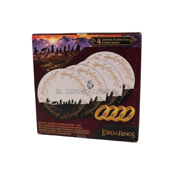 The Lord of the Rings Official Set Plates | Il Nuovo Mondo Shop