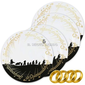 The Lord of the Rings Official Set Plates | Il Nuovo Mondo Shop
