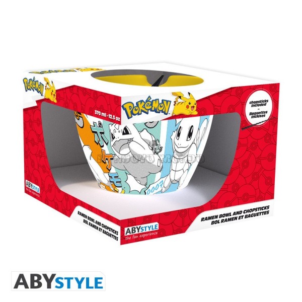 Pokémon Ramen Bowl with Starters Chopsticks ABYstyle