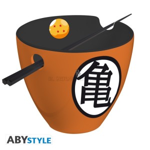 Dragon Ball Goku Symbols Ramen Bowl with Chopsticks