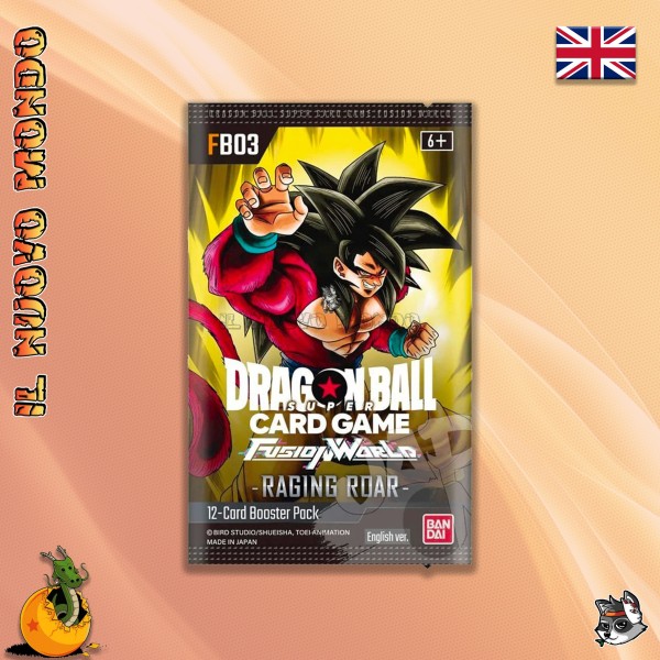 DRAGON BALL FUSION WORLD - Raging Roar FB-03 - Boosterpack mit 12 Karten (ENG) | Il Nuovo Mondo Shop