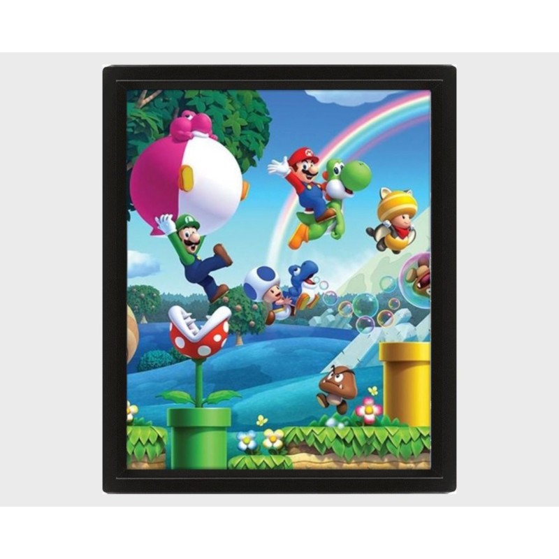 NEW SUPER MARIO BROS. U DELUXE - Quadro Lenticolare 3D