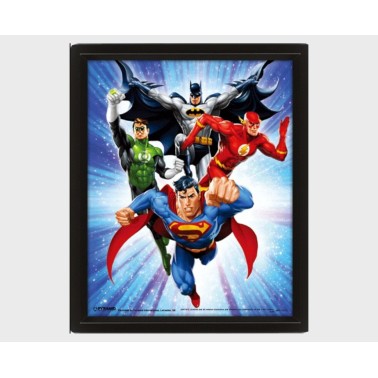 DC COMICS - Supreme Team - Quadro Lenticolare 3D