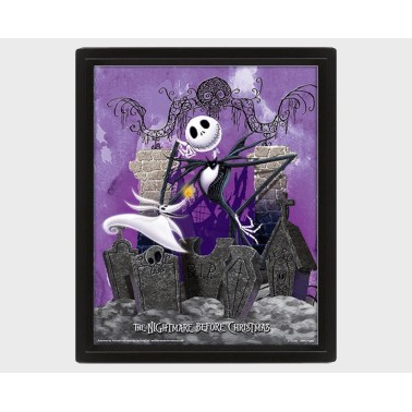 NIGHTMARE BEFORE CHRISTMAS - Graveyard - Quadro Lenticolare 3D