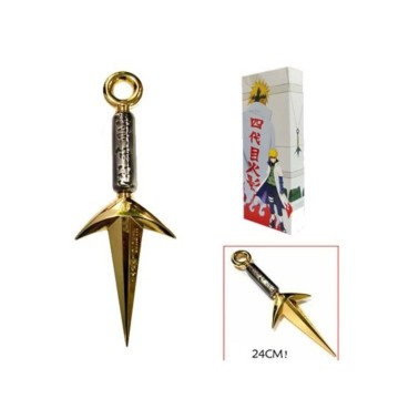 Naruto- Kunai Minato Oro Version con Cofanetto - METALLO